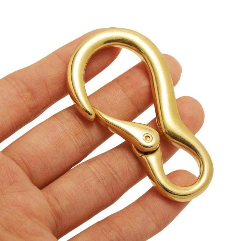Rust Proof Brass Gourd Carabiner Keychain Durable Key Clip for Hiking Camping Travel Bag Buckle Outdoor EDC Gear
