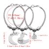 3pcs Zinc Alloy Adjustable Bracelets Gift for Best Friend Sisters Featuring Heart Shape Representing Big Middle Little Sis Love Theme
