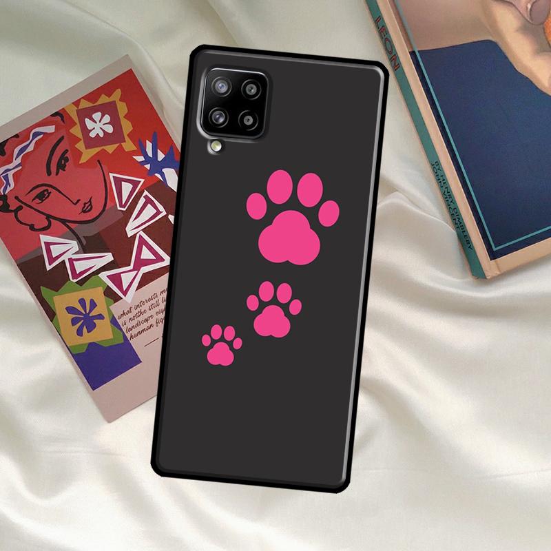 Dog Paw Case For Samsung Galaxy A54 A06 A05 A16 A26 A36 A56 A53 A32 A52 A33 A13 A55 A35 A15 A14 A34