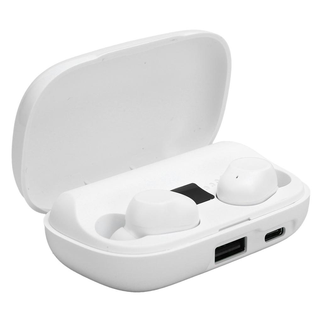 CV‑10 TWS Drahtloses Binaurales Stereo-Bluetooth-Headset HiFi-Kopfhörer Ohrhörer für Musik SportWeiß