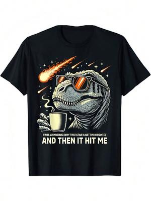 Dinosaur T-Rex Coffee Novelty Men Funny Dinosaur T-Shirt_1o