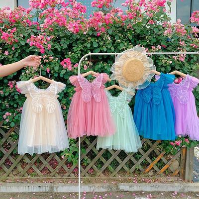 Vlinder Vleugels Mesh Tutu Jurk voor Meisjes - Zomer 2025 Prinses Stijl