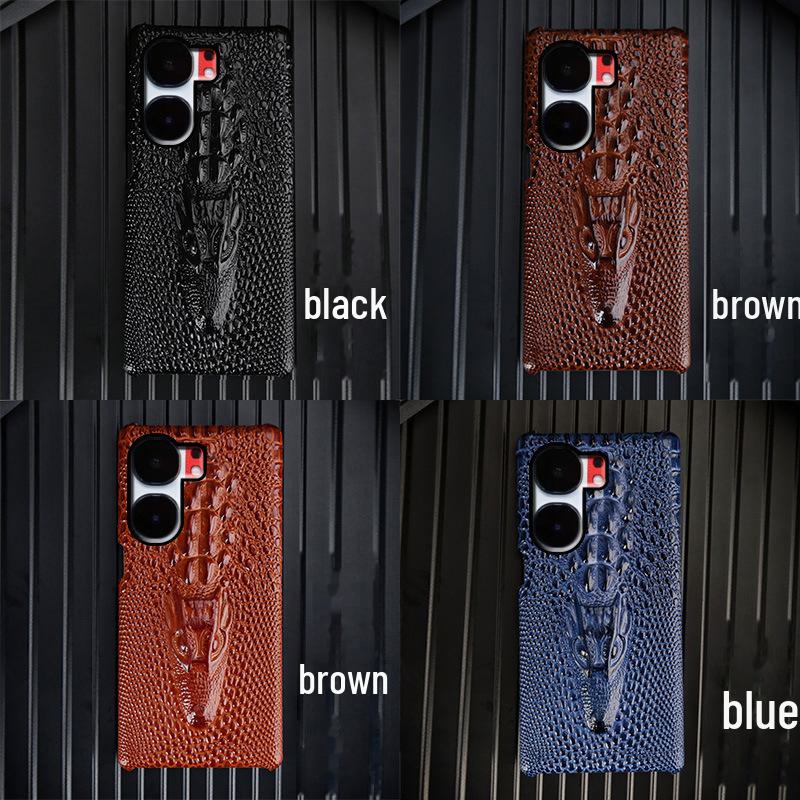 

iQOO Neo7 Чехол из гоночной кожи с рисунком головы дракона с полузакрывающей накладкой iQOO Neo 5S кофейный