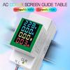 Single Phase Energy Meter Din Rail Electricity Usage Monitors AC50-300Volt 0-100A Voltmeter Ammeter Watt Kwh