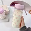 Creative Large Capacity Water Bottle 400ml/600ml Transparent Drinking Kettle Pink Bow Water Cup Bubble Tea Coffee