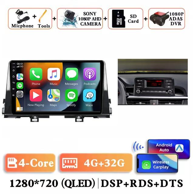 Android 14 Carplay Auto 2K Screen Car Radio Multimedia Video Player For Kia Morning 3 Picanto 2017 - 2020 2021 Autoradio Stereo