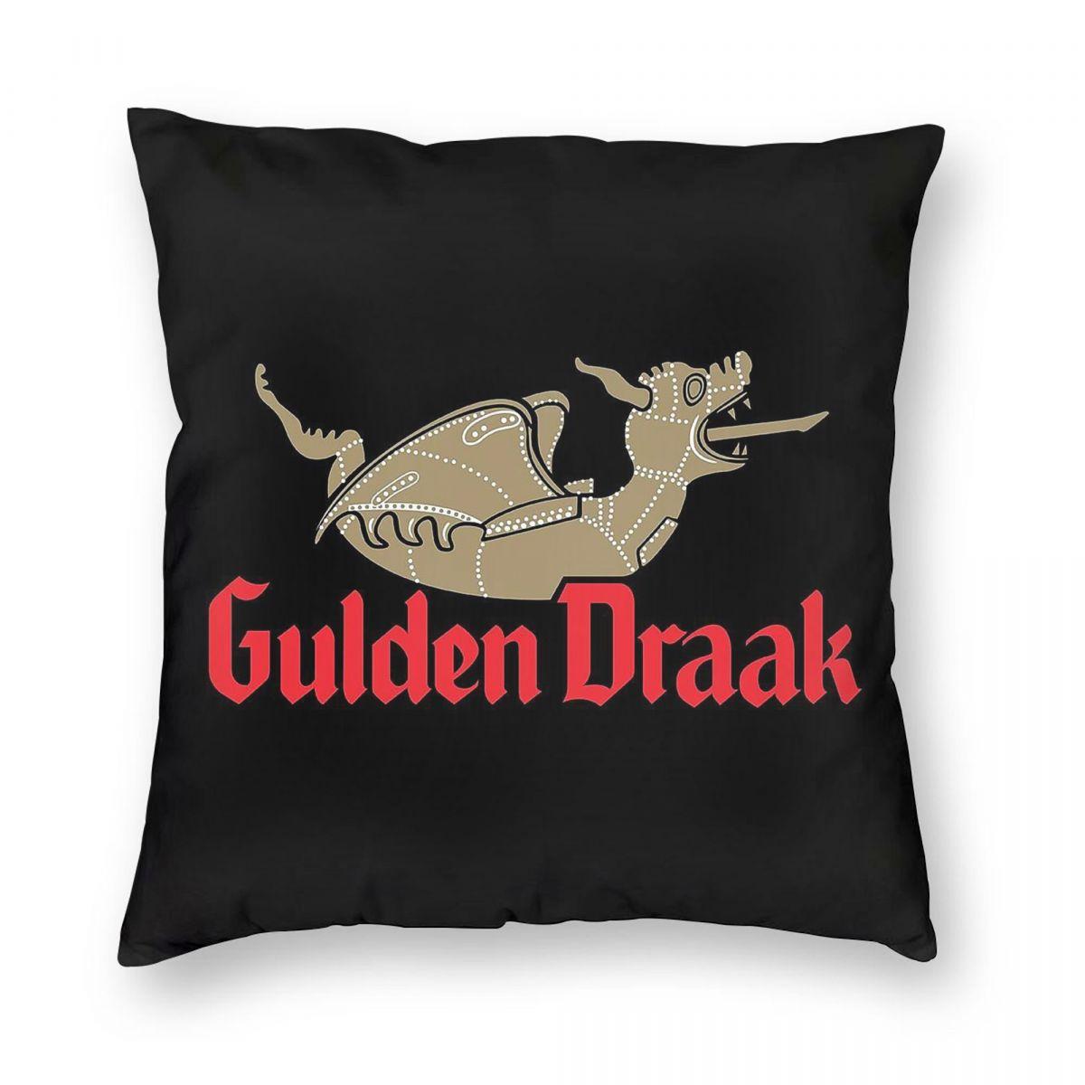 

Gulden Draak Пиво Квадратная наволочка Полиэстер Лен Бархат Узор Молния Декор Наволочка Подушка для кровати Чехол для подушки 12x12Inch