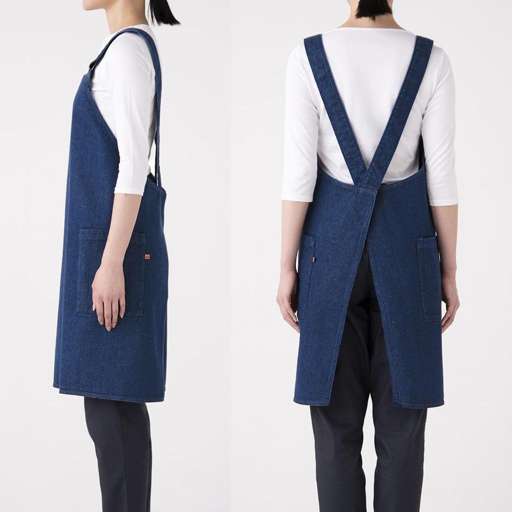 Seven Uniform QT7376-1 Chest Apron, Indigo, Free Size