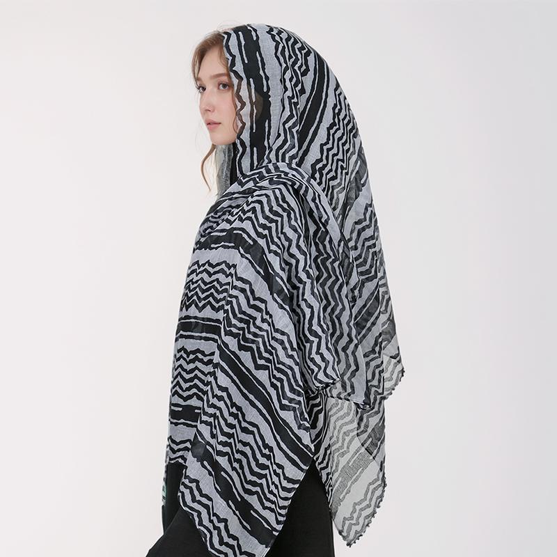 Print Design Middle East Summer New Hijab Beach Sun Protection Silk Scarves Women's Shawl Large Scarf Soft Bufanda Wrap Muslim