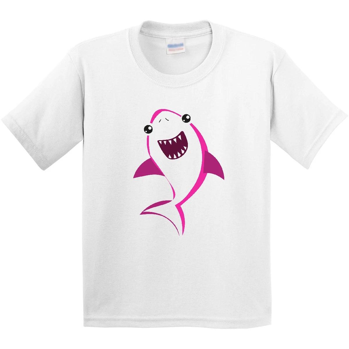 Inktastic Cute Shark, Little Shark, Pink Shark, Sea Animal Youth T-Shirt Animals 130