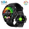 Sports Smart Watch Bluetooth Calling 5ATM Waterproof Compass Altimeter Barometer SOS Health Fitness Tracker