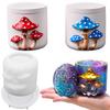 3D Relief Mushroom Candle Jar Silicone Mold DIY Cylindrical Jewelry Storage Box Making Kit Plaster Reisn Vase Molds Home Decor