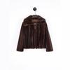 Environmentally friendly mink hair jacket with casual temperament large lapel collar, new short jacket for women in autumn and winter