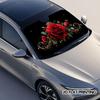 1Pcs Elegant Red Rose Car Windshield Sunshade UV Rays Heat Blocker Keeps Vehicle Cool Unique Design Fit Sedans SUVs Trucks RVs