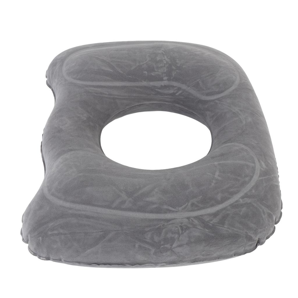 Aufblasbares Sitzkissen PVC Plüsch Tragbares Stuhlkissen für Rollstühle Betten Sofas