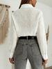2026 Spring/Summer Women's Elegant Hollow Embroidery Long Sleeve Shirt with Lapel