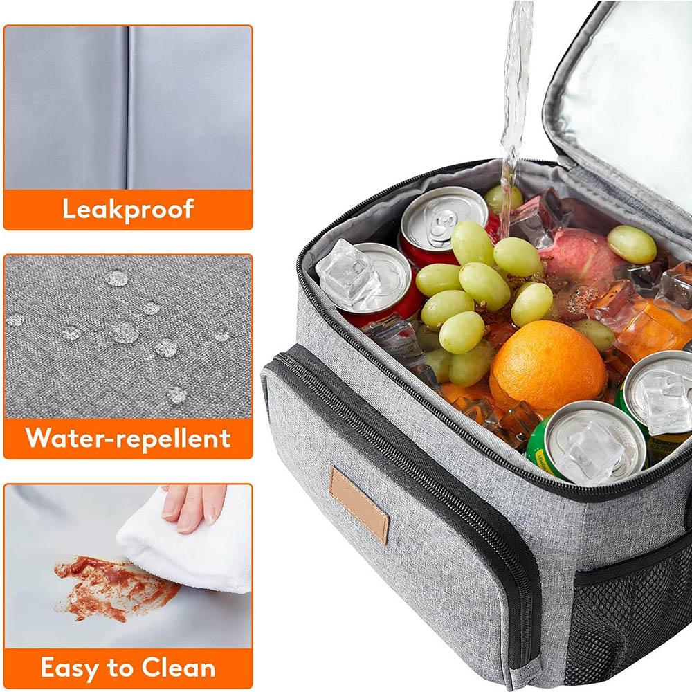 15L Picnic Bag Lunch Box For Men Women Portable Soft Lunchbox Leakproof With Adjustable Shoulder Strap For Work Picnic Travel