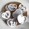 Silicone Mould Mother's Day Silhouettes Molds Plasters Molds Heart Casting Molds for Wedding Home Decoration