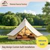 Double Outdoor Yurt Tent: Sunshade Canopy, All-Weather Camping Tent, Full Set for Overnight Use