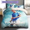 Erling Haaland Force Bedding Quilt Set Quilt Cover Pillowcase Home Decoration Birthday Gift (1 * Duvet Cover + 2 * Pillowcase, Without Core)