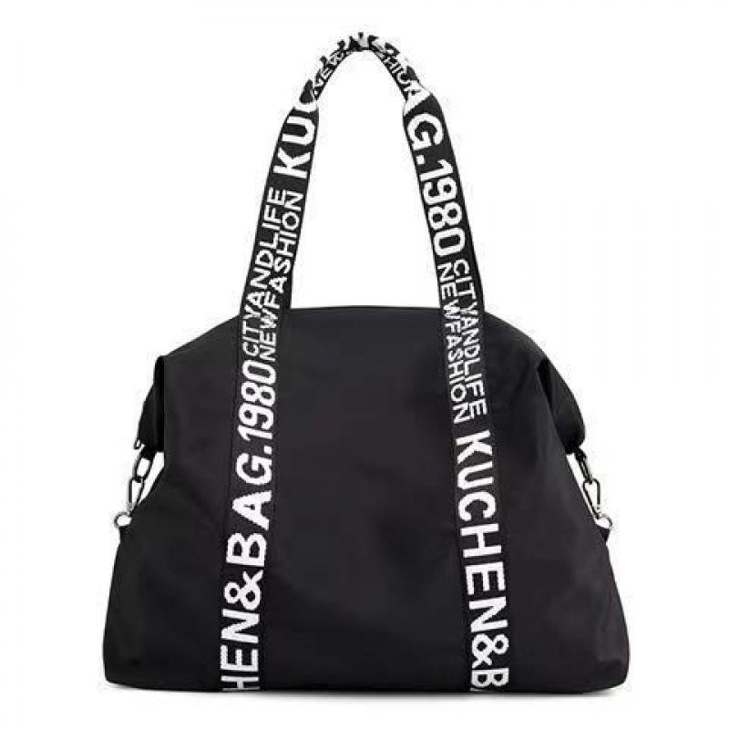 Модная зимняя новая женская сумка легкая наплечная нейлоновая большая вместимость мессенджер портативная дорожная сумка чёрный