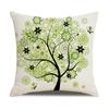 New Household Products Oil Painting Love Tree Linen Pillowcase Gift Sofa Bedroom Cushion Waist Pillowcase
