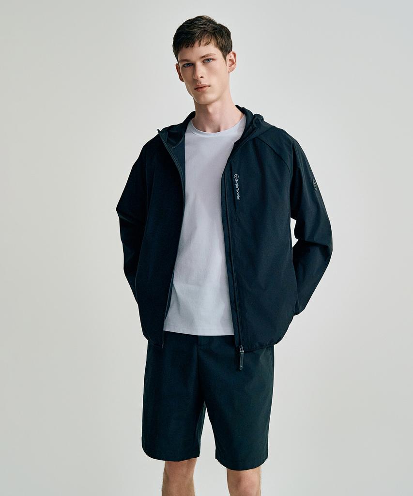 Sergio Tacchini U Single-Layer Woven Jacket (Black)