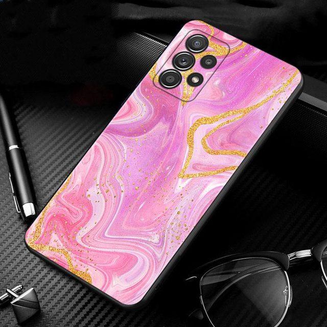 Fall für Samsung Galaxy A71 A51 A41 A12 A21s A23 A52 A72 A22 A03s A52s A53 A73 A32 A33 A13 Schönheit Marmor Gold Textur Quicksan