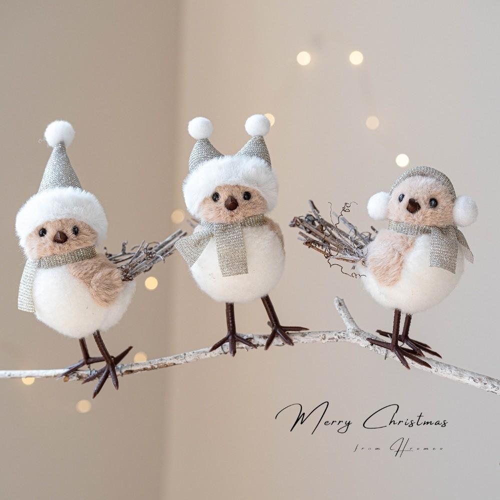 Julpynt Liten Fågel Docka Söt Julgransdekor Trendig Julgranshänge Julpynt