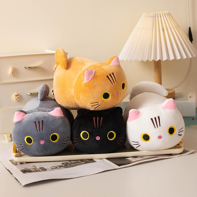 Don't Miss It! A 22cm Cat Plush Toy with Classic Black, White, and Gray Colors Paired with Vibrant Orange. A Must-have for Every