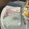 Capacity Large Canvas Cosmetic Storage Bag Embossed Toiletry Bag Storage Travel