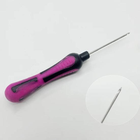 5Pcs Baiting Needles Crochet Hooks Set Non-Slip Handle Design Comfortable Grip Rigging Needles Carp Fishing Tackle Kit