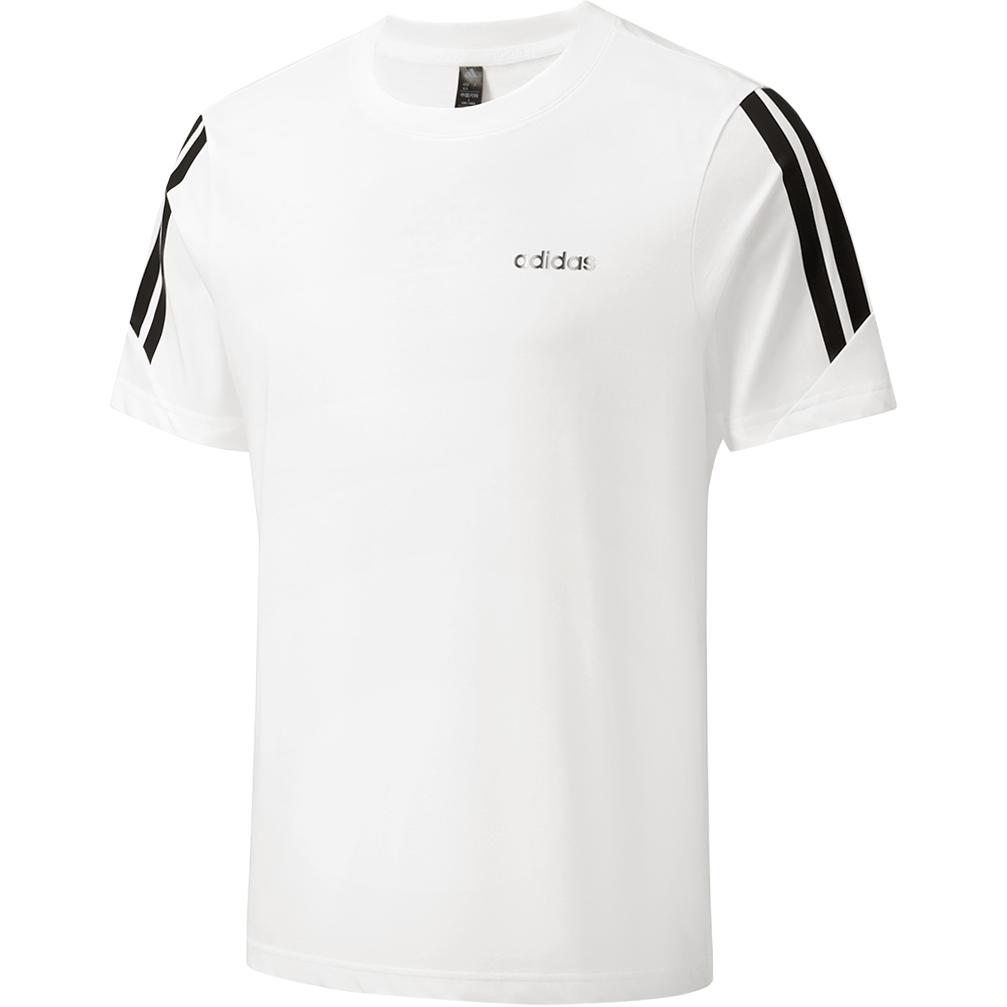 Adidas Striped Crew Neck Short Sleeve T-Shirt Men Tops KQ5324 S