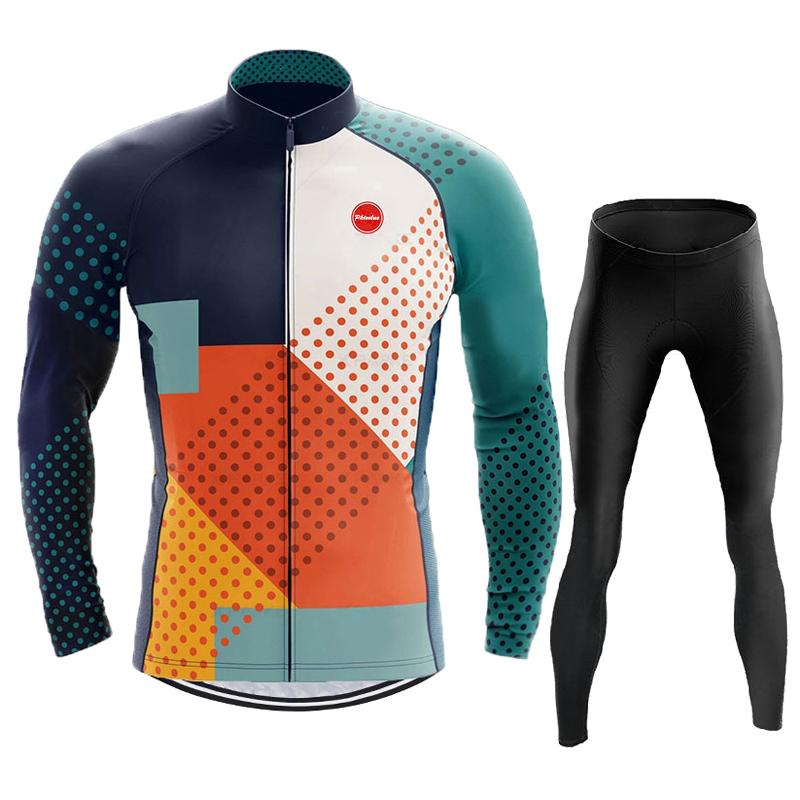 

2026 Autumn Breathable Cycling Suit Set Long Sleeve Cycling Set Mountain Bike Clothing Autumn Bicycle Jerseys Clothes Maillot Ropa Ciclismo XS