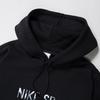 Nike Sb Letter Print Pattern Hooded Drawstring Long Sleeve American Sweatshirt Men Sweatshirt Black DH4683-010