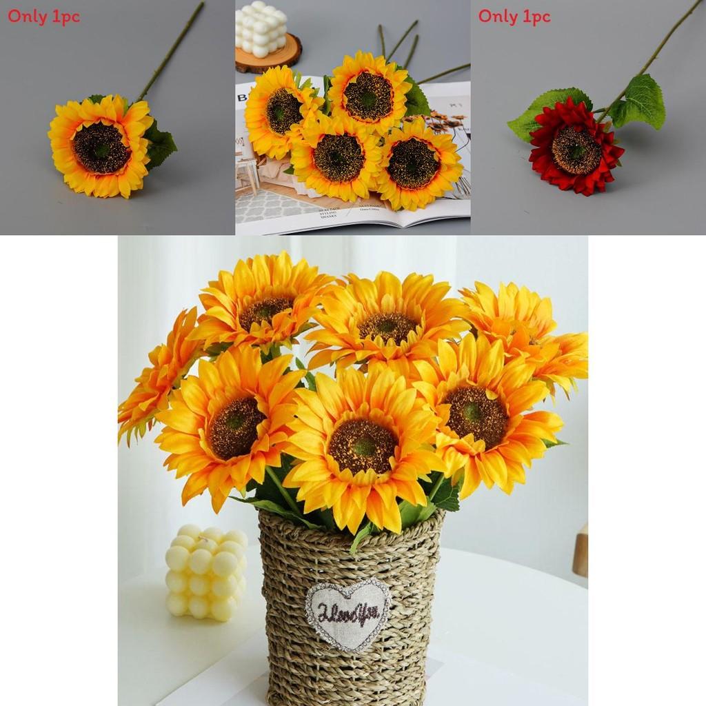 Sunflower Silk Floral Decor For Wedding Photography Home Office Styling