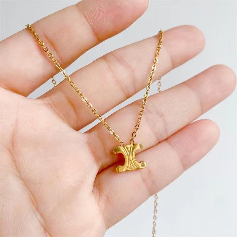 Colier Clasic 2025 Arc de Triumf, Stil Luxos, pentru Claviculă, pentru Femei - Oțel Inoxidabil