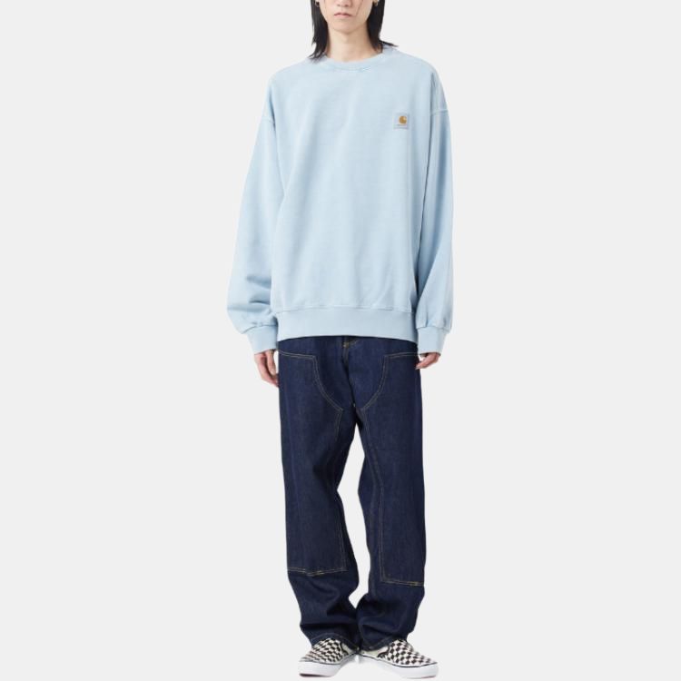 Carhartt WIP Moletom Gola Redonda Modelagem Solta Masculino Tops Azul Claro 11040597895