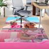 1pc Barbie Pink Carpet, for Home & Office Decor, Desk Chair Carpet, Festive GiftL1415