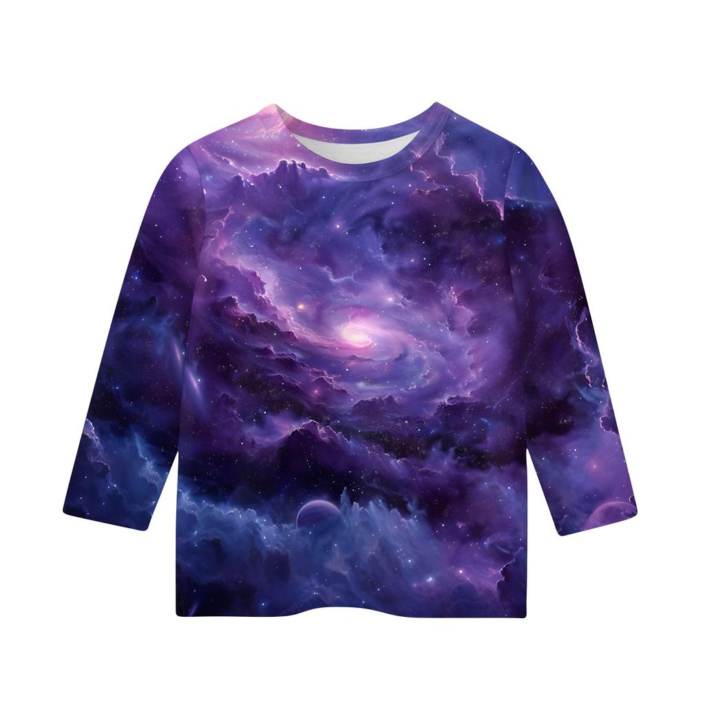 Topy z nadrukiem dla nastolatek Dziewczęce T-shirty z okrągłym dekoltem i rękawem 3/4 Modne topy Zestaw Koszulki