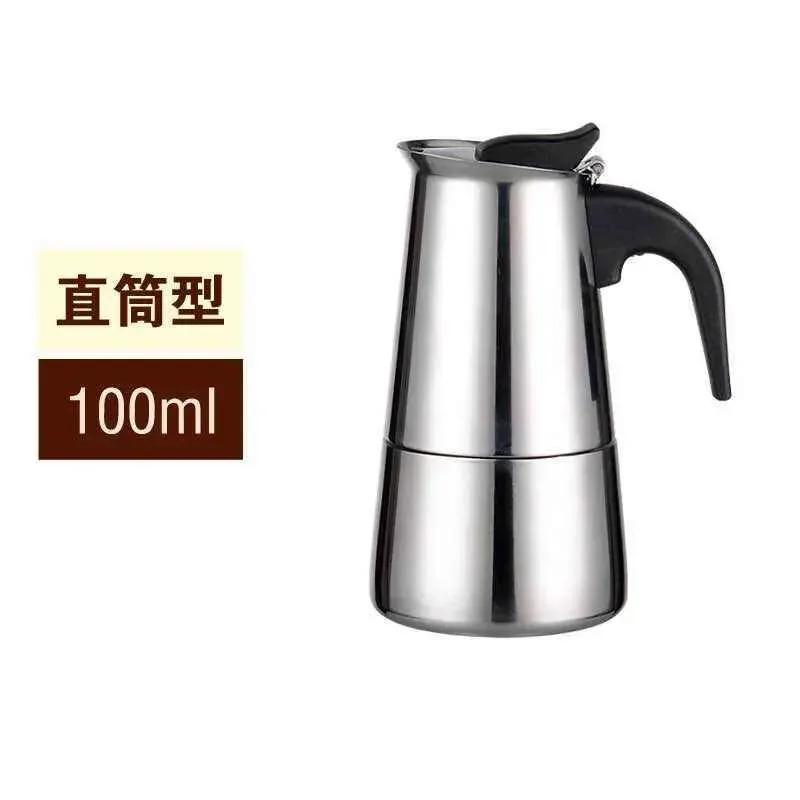 Mokka Espresso Latte Percolator Stove Koffiezetapparaat Espresso Pot Italiaanse Koffie Machine 200/300/450Ml Rvs Restaurant, Bar