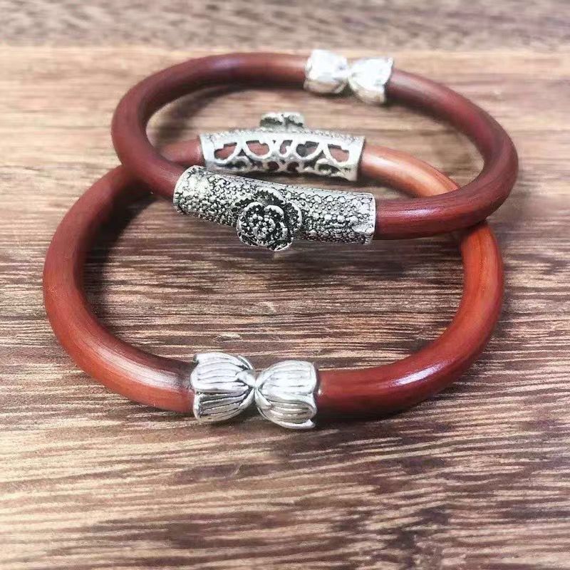 

Тибетское серебро Аксессуары Подарок для пары Браслет Spatholobus Rose 16-18 hand circumference