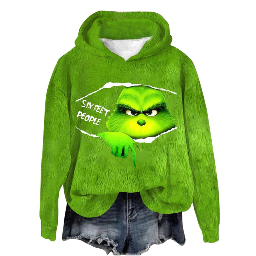 Women's Sweatshirt Sports Christmas Flannel Pullover Sweatshirt Long Sleeve Top Casual Sweatshirt