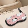 Cute Cat Pattern Soft Fabric Sunglasses Case,Portable Cartoon Eyeglasses Protective Pouch,Lightweight Drawstring Spectacle Bag Travel Accessories