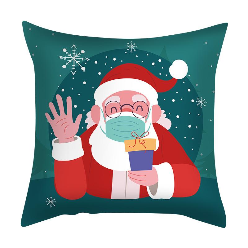 Cartoon Santa Claus Pillow Case Nordic Cross-border Special for Living Room Bedroom Cushion Pillow