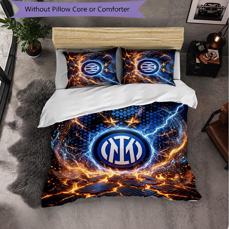 Borussia Dortmund Pattern 3 Pieces Bedding Set Soft Microfiber Duvet Cover with Pillow Cases for Bedroom