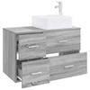 Bathroom Furniture Set 2 Pcs Grey Sonoma Particleboard