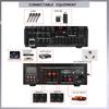 Bluetooth Sound Amplifiers 110/220V 8000W Audio Stereo Digital AMP Support USB SD FM DVD AUX 4 Way Mic input With Remote Control