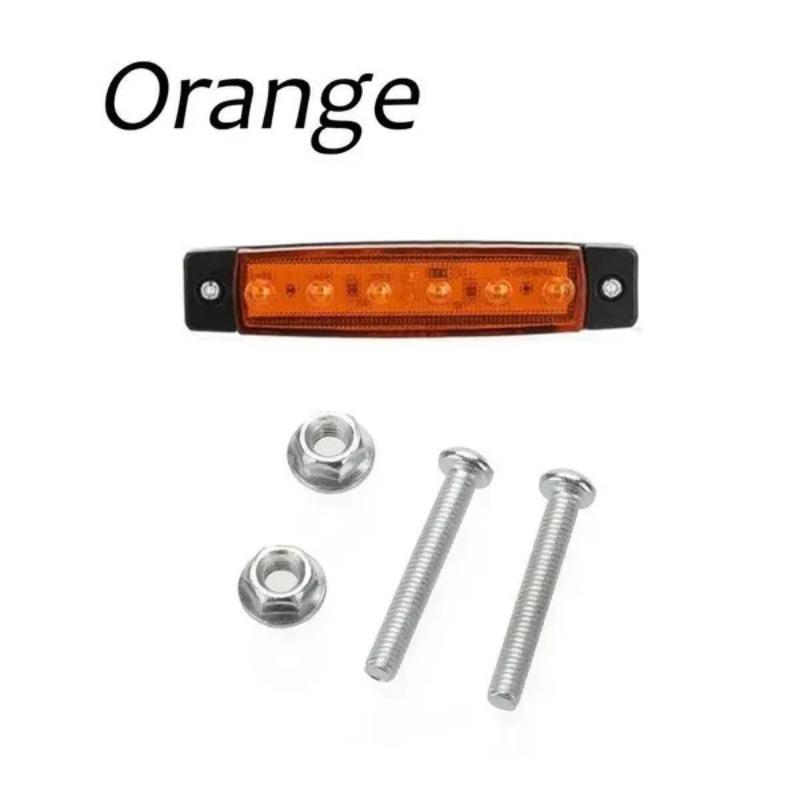 

1 шт. 12 В 6 светодиодов Боковой габаритный фонарь для грузовика Сигнальный фонарь для грузовика Предупреждающий фонарь Аксессуары для грузовика оранжевый