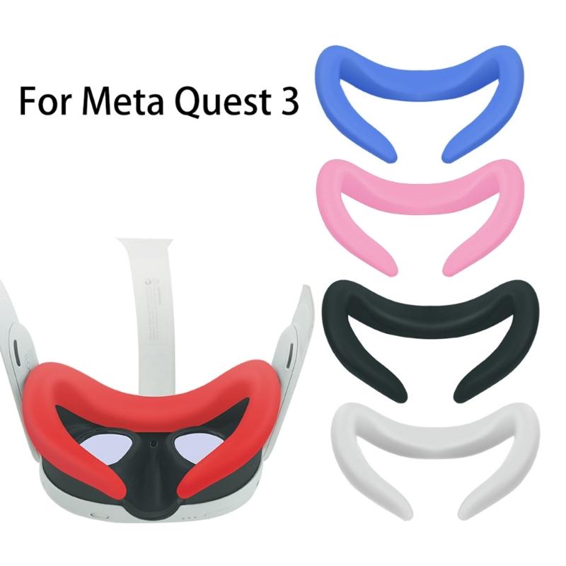 Facial Interfaces for Quest3 VR Headset Face Pad Replacement Skin Friendly Silicone Cover for Comfort Face Cover